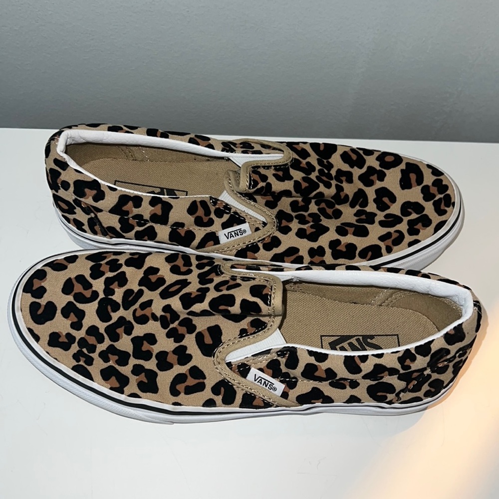 Vans Leopard Print Slip-On Shoes